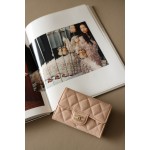 𝐂𝐇𝐀𝐍𝐄𝐋 Cf Classic Small Ball Pattern Zero Wallet Small Card Bag Back Small Insert Pocket Style