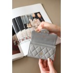 𝐂𝐇𝐀𝐍𝐄𝐋 Cf Classic Small Ball Pattern Zero Wallet Small Card Bag Back Small Insert Pocket Style