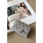 𝐂𝐇𝐀𝐍𝐄𝐋 Cf Classic Small Ball Pattern Zero Wallet Small Card Bag Back Small Insert Pocket Style