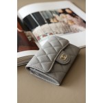 𝐂𝐇𝐀𝐍𝐄𝐋 Cf Classic Small Ball Pattern Zero Wallet Small Card Bag Back Small Insert Pocket Style