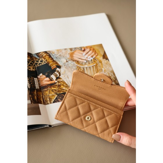 𝐂𝐇𝐀𝐍𝐄𝐋 Cf Classic Small Ball Pattern Zero Wallet Small Card Bag Back Small Insert Pocket Style