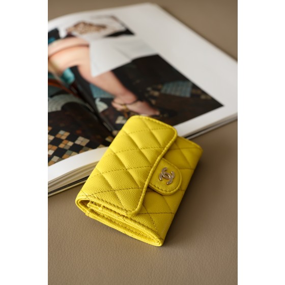 𝐂𝐇𝐀𝐍𝐄𝐋 Cf Classic Small Ball Pattern Zero Wallet Small Card Bag Back Small Insert Pocket Style