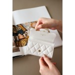 𝐂𝐇𝐀𝐍𝐄𝐋 Cf Classic Small Ball Pattern Zero Wallet Small Card Bag Back Small Insert Pocket Style