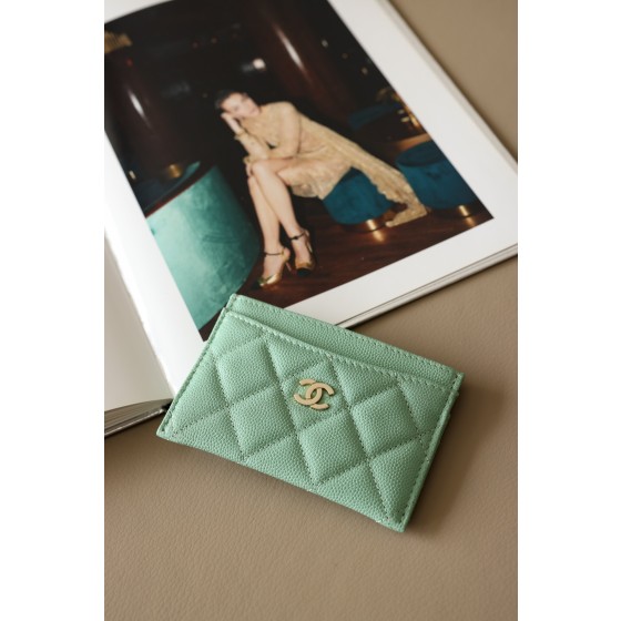 𝐂𝐇𝐀𝐍𝐄𝐋 Classic One Piece Small Card Bag HAAS Cowhide Ball Pattern
