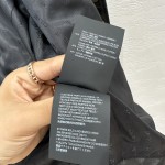 Celine silhouette gold buckle leather jacket