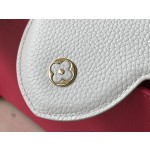 𝐋𝐎𝐔𝐈𝐒𝐕𝐔𝐈𝐓𝐓𝐎𝐍 M22752/M48865 Medium Raspberry Red with White Chain Strips This CAPUCINES handbag