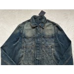 Louis Vuitton 3D embossed denim jacket