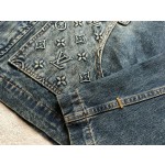 Louis Vuitton 3D embossed denim jacket