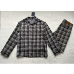 Louis Vuitton Letter Plaid Long Polo Coat
