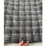 Louis Vuitton Letter Plaid Long Polo Coat