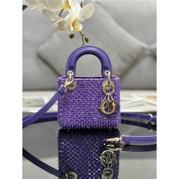 Dior Lady Mini Embroidery Colorful Bead Diamond Model: S0856