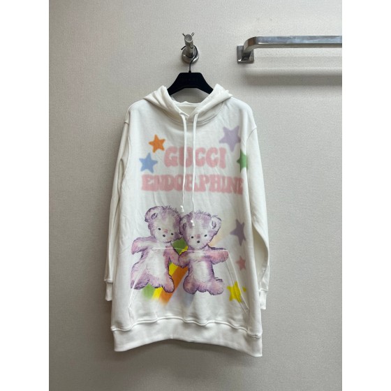 GUCCI French Dopamine Painted Little Bear Letter Printed Hoodie