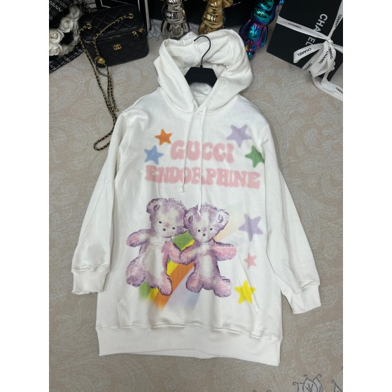 GUCCI French Dopamine Painted Little Bear Letter Printed Hoodie