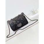 CHANEL 23C Beaded Light Yellow CF Sequin Bag Model AS3965