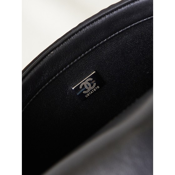 CHANEL 23C Beaded Light Yellow CF Sequin Bag Model AS3965