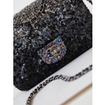 CHANEL 23C Beaded Light Yellow CF Sequin Bag Model AS3965