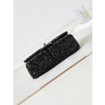 CHANEL 23C Beaded Light Yellow CF Sequin Bag Model AS3965