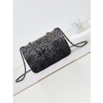 CHANEL 23C Beaded Light Yellow CF Sequin Bag Model AS3965