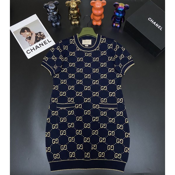 GUCCI knitted short sleeved skirt