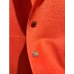 Hermes cashmere coat black, white, orange yellow (consult customer service to confirm size before placing an order)