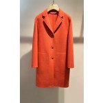 Hermes cashmere coat black, white, orange yellow (consult customer service to confirm size before placing an order)