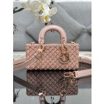 Dior 22 horizontal embroidery half pearl rose gold model: M0613