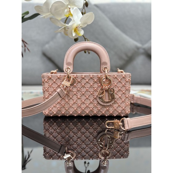 Dior 22 horizontal embroidery half pearl rose gold model: M0613