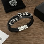 Crow Heart Skull Skin Rope Bracelet