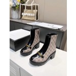 Gucci Vintage British Front Metal Logo Decorative Boots