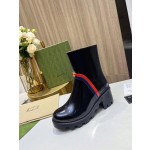 Gucci Vintage British Front Metal Logo Decorative Boots