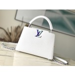𝐋𝐎𝐔𝐈𝐒𝐕𝐔𝐈𝐓𝐓𝐎𝐍 M22054 White Colorful Gold Buckle Small Capsines BB Handbag