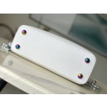 𝐋𝐎𝐔𝐈𝐒𝐕𝐔𝐈𝐓𝐓𝐎𝐍 M22054 White Colorful Gold Buckle Small Capsines BB Handbag