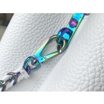 𝐋𝐎𝐔𝐈𝐒𝐕𝐔𝐈𝐓𝐓𝐎𝐍 M22054 White Colorful Gold Buckle Small Capsines BB Handbag