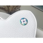 𝐋𝐎𝐔𝐈𝐒𝐕𝐔𝐈𝐓𝐓𝐎𝐍 M22054 White Colorful Gold Buckle Small Capsines BB Handbag