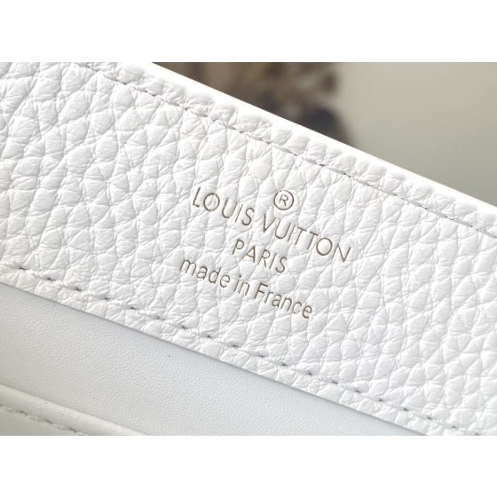 𝐋𝐎𝐔𝐈𝐒𝐕𝐔𝐈𝐓𝐓𝐎𝐍 M22606 White Colorful Gold Buckle Mini Capsines BB Handbag