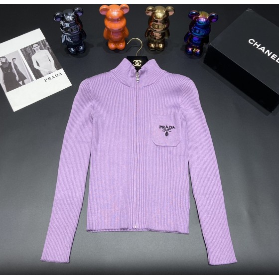 Prada zippered cardigan