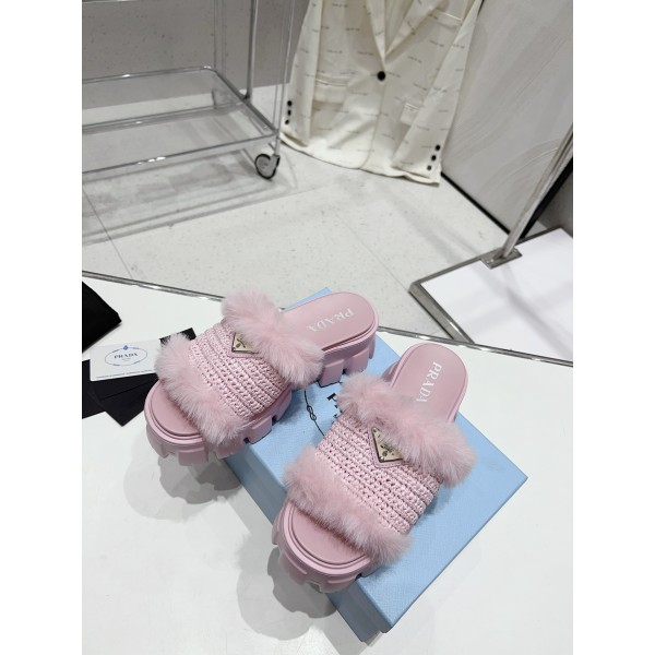 Prada Autumn/Winter Plush Slippers Collection