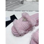 Prada plush slipper series