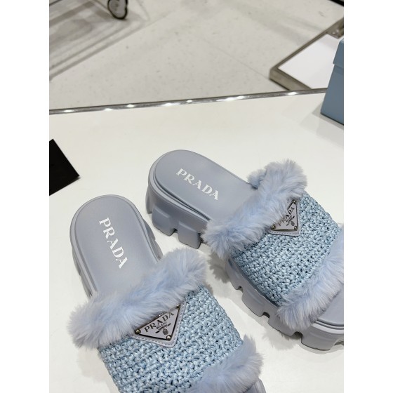 Prada plush slipper series