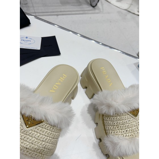Prada plush slipper series