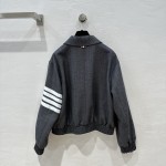 Thom Browne British style grey wool worsted jacket