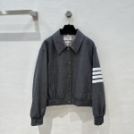 Thom Browne British style grey wool worsted jacket