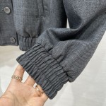 Thom Browne British style grey wool worsted jacket