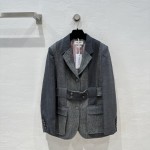 Thom brown casual set grey mixed wool suit jacket