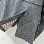 Thom Browne Casual Set Grey Mixed Wool Suit Coat