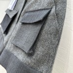 Thom Browne Casual Set Grey Mixed Wool Suit Coat