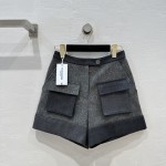 Thom Browne Casual Set Grey Mixed Wool Shorts