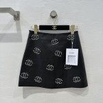 Chanel Small Fragrance Pearl Button Logo Temperament Half Dress