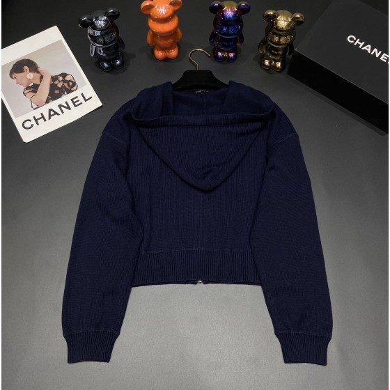 MIU MIU Hooded Zipper Cardigan