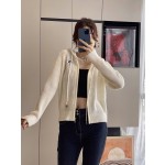 MIU MIU 23 PRE Autumn New Hooded Zipper Cardigan